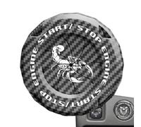 Car Push Start Button Cover, Engine Start Button Cover, Universal Interior Push On Trim Ring, Protective Scratch-Resistant One-Key Starts Decor For Car Dashboard