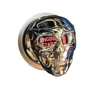 Car Push Start Button Sticker - Gothic Skull Push to Start Decal, Premium Quality Adhesive Film, Long Lasting Finishh Smooths Surfaces Fit | Ideal for Car Dashboard Ignition Decoration Personalization