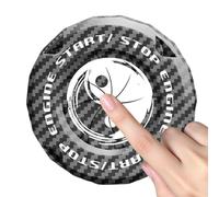 Car Push startButton Cover - 5×5cm ABS Engine startStop Button Protector, Ignition Switch Decorative Ring | Universal Auto Interior Accessories for Cars SUV Truck, Scratch Resistant Push to startCo