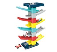 Car Ramp Toy | Car Slide Ramp | Clickk Clackk Track Toys | Interactive Sensory Slides Playset with 9 Tracks and 4 Cars | Racing Vehicle Learning Tool for Parent-Child Interaction Training