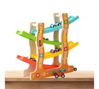 Car Ramp Toy, Vehicle Race Playsets, Educational Motor Skill Builder, Sturdy and Child Safe Material, Gliding Track Kit for Development, Early Learning, Home, 11.81x10.24x2.76 Inches