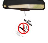 Car Rear View Mirror Ornament, Reminder Sign, Air Freshener Included, 2.24x3.54 Inches Fragrance Tablet, Size, Suitable for RVs, SUVs, Trucks, Sedans