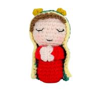 Car Rearview Mirror Accessories - Crochet Mary Cute Decor, Car Ornaments For Rear View Mirror | Handmade Knitted Rearview Decors For Truck RV Sedan Automotive Interior Bag Backpack Tote Home Wall Wind