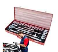 Car Repair Tool Kit - 24Piece Car Tools Kit Mechanic Set | Heavy Duty Portable Professional Equipment - For Travel Camping Boat RV Truck Roadside