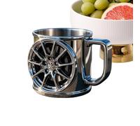 Car Rim Theme Mug - Stainless Steel Coffee Mug, Car Rim Tumbler, Race Lover's Travel Cup for Coffee, Milk, Water & Tea | Fun Gift, Race Enthusiasts, Christmas, Birthday, Adults & Office Use