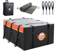 Car Roof Cargo Carrier 20 Cubic Waterproof Rooftop Cargo Carrier with Storage Carrying Bag and 8 Reinforced Straps for All Cars with/Without Rack