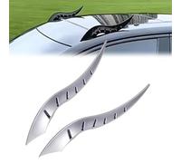 Car Roof Dragon Horn Modification, 3D Auto Ornament, Car Exterior Decoration, No-Drill Install, Universal Cool-Fantasy Auto Roof Ornament for Halloween (Silver)