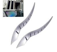 Car Roof Dragon Horn Modification, All WeatherWaterproof 3D Bull Horns Stickers, Universal Auto Roof Decoration, No-Drill Install, for SUV, Sedan, Hatchback Find Your Car In Parking Lot (Silver)