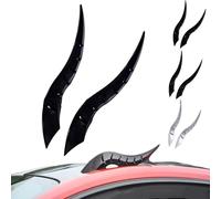 Car Roof Dragon Horn Modification, Universal Lovely Creative Devil Horn Car Exterior Decor, High-Strength All-Weather Waterproof 3D Bull Horns Stickers, for SUV & Sedan,etc (Black)