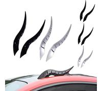 Car Roof Dragon Horn Modification, Universal Lovely Creative Devil Horn Car Exterior Decor, High-Strength All-Weather Waterproof 3D Bull Horns Stickers, for SUV & Sedan,etc (1*Black+1*Silver)
