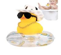 Car Rubber Duck - Dashboard Decoration Yellow Rubber Ducks, Car Interior Decor Bath Toy for Shower Party, Cute Auto Accessories for Kids, Adults, , Truck, and Vehicle Display