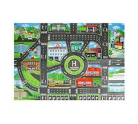 Car Rug - 83x57cm Nylon | The Rug House Children's Fun & Colourful Roads Play Mat | City Road Traffic Map Carpet | Interactive Road Parking Learning Game Mat For Home Room Use