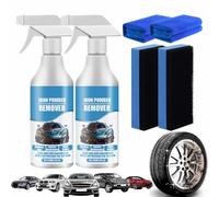 Car Rust & Iron Particle Remover Spray, 2025 Upgrade Rust Remover for Metal, Iron Stain Cleaner for Multiple Surfaces, Heavy Duty Rust Dissolver for Cars, Tools, Garage Workshop (2)
