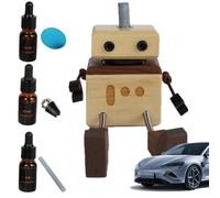 Car Scents Air Freshener, Shaking Wooden Figurine Diffuser, 3.94 Inches, Dashboard Perfume Accessory, Fun Vehicle Decor for Men, Women, Drivers, Bedroom, Home, Birthday