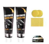 Car Scratch Remover, Scratch Removal Wax Kit for Cars, Easy DIY Repair Kit for Deep, Swirls & Scuffs with Sponge & Cloth (2pc)