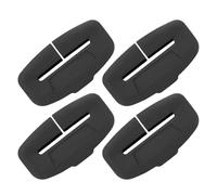 Car Seat Belt Buckle Cover - 4 Pieces Silicone Anti Scratch Protector, Silicone Seat Belt Buckle Cover, Soft Interior Hardware Shield, Protective Vibration Dampening Guard, Automotive Accessory Kit