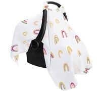 Car Seat Canopy - Muslin Cotton Car Seat Covers for Kids | Lightweight Summer Stroller Sun Shade Canopy | Dinosaur Design Kid Stroller Sun Shade | Child Car Seat Cover for Boys & Girls