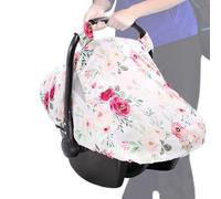Car Seat Cover Kids - Travel Car Seat Cover | Baby carrs Seats Canopy | Kids Carrier Canopy | Kick-Proof Nursing Covers With 2 Layers Window For Boys, Girls And Toddler
