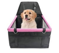 Car Seat Dogs, Waterproof Dog Carrier, Puppy Travel Safety Bed, Removable Washable with Storage Pocket, Mesh Window, Buckle Seatbelt for Safe Car Travel 15.75x14.57x16.93 Inches