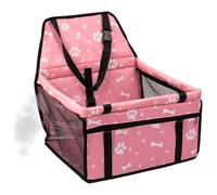 Car Seat For Dogs - Pet Carseat with Storage Pockets, Waterproof Travel Booster Seat, Comfortable Safety Carrier, Secure Elevated Dog | Portable Long Driving, Road Trip, Vet Visits, Park Outings Use