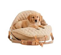 Car Seat For Dogs - Portable Waterproof Pet Booster Seat, Adjustable Strap Puppy Carrier with Handles, Vehicle Travel Bed | Safety Accessory For Truck SUV RV Auto Front Back Small Cats