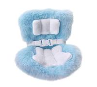 Car Seat for Dolls with Soft Furry Cushion, Perfect for Fans, Tylish Air Vent Clip and Desktop Stand, Functional Car Ornament (Blue)