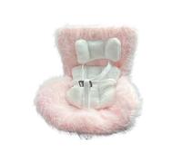 Car Seat for Dolls with Soft Furry Cushion, Perfect for Fans, Tylish Air Vent Clip and Desktop Stand, Functional Car Ornament (Pink)