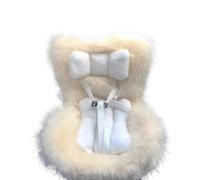 Car Seat for Dolls with Soft Furry Cushion, Perfect for Fans, Tylish Air Vent Clip and Desktop Stand, Functional Car Ornament (Beige)