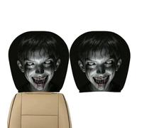 Car Seat Head Cover - 2 Pieces Elastic Scary Front Rear Decor Sleeve