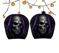 Car Seat Headrest Cover - 2 Pieces Halloween Spooky Reusable Interior Decor