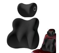Car Seat Lumbar Cushion, Memory Foam Ergonomic Headrest and Back Support, Breathable Auto Accessories for Car Truck SUV, for Home Office Driving Travel Long Trip Commuting and Daily Comfort Use