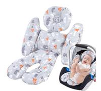 Car Seat Pad - Body Neck Support Liner, Multi Position Safety Harness Compatible Cushion with Plush Airflow Layered Build, Shock Absorption Comfort Function, Ideal for Pram Carrier Cradle Jour