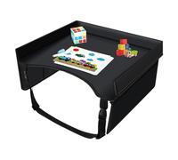 Car Seat Tray - Kids Travel Tray For Car Seat With Adjustable Straps And Pockets | Foldable Lap Desk Organizer For Long Trips, Airplane Travel, Outdoor Activities For Boys And Girls