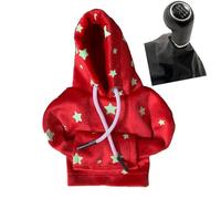 Car Shift Knob Hoodie - Glowing Star Mini Sweater Cover, Cute Gear Lever Decoration Accessory, Automotive Interior Styling Gadget for Vehicles | Driving Cabin Comfort Aesthetic Upgrade Gift Equipment