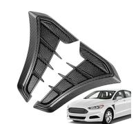 Car Side Vent Decorative Sticker Set - ABS 26x17cm 294g Bright Black Or Carbon Fiber - Universal Automotive Exterior Body Trim For Scratch Protection
