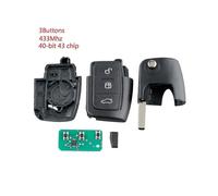Car Smart Remote Key 3 Buttons Fit for Focus Fiesta 2013 Fob Case 433Mhz