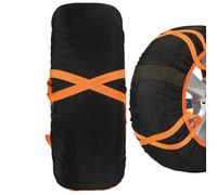 Car Snow Socks For Tires - Auto Tire Snow Chain Socks | Tire Cover With Reflective Warning Strips For RV, SUV, Truck, Small Car, Sedan
