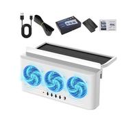 Car Solar Exhaust Fan - Window Ventilation Cooler for RV Highway Road Trips | Triple Outlet Design with Safety Energy Saving, Adjustable Speed for SUVs Trucks Daily Driving Comfort