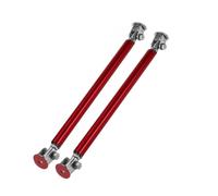 Car Splitter Support Rods 15cm/5.91in Adjustable Front Rear Bumper Splitter Strut Rod Tie Support Bars Aluminum Alloy Red No Drilling Holes 2pcs