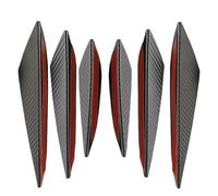 Car Spoiler Canards Kit - 6 Piece Sel | Professional Auto Anti Collision Strip and Canard Decoration For Sedan, Sporty Bumper Fin Set For Automotive Vehicles and SUVs, Aerodynamic Winglet Design