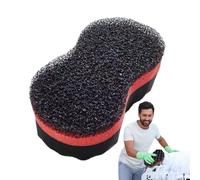 Car Sponge, Wash Pad, 8.27x4.53x3.15in Polishing Applicator, Fine Texture, Honeycomb Design for Auto Cleaning, Vehicle Detailing, Wax Application, Buffing, Shine Finish, Exterior Care
