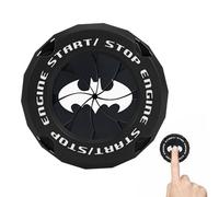 Car Start Button Cover, Bat Design Shield, Decorative Push Protector, Stylish Dashboard Accent, Ideal for Vehicle Ignition, Motorcycle Upgrade, Interior Accessory, Adults Gift