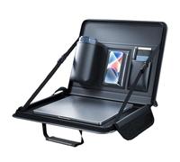 Car Steering Desk - Foldable Laptop Tray, Vehicle Table Organizer, Interior Tray with Cup Holder, Multi-Purpose Mobile Desk for Working Snacks, Watching Videos Driver Rear Passenger Use