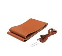 Car Steering Wheel Cover Para VOLVO FH FM Cuero 42/45/47/50 CM Autobús Camión Protector Para Volante De Coche Funda volante cubre(Brown 45CM)