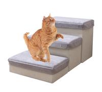Car Steps, Non Slip Foldable Ladder, Portable and Convenient Dog Ramp, Sturdy Pet Stairs for Sofa and Chair, Easy to Use, Perfect for Small and Senior Pets