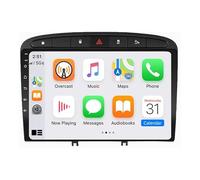 Car Stereo Carplay Radio de Coche para Peugeot 308 1 T7 2007-2015 HD Pantalla Táctil+Llamadas Manos Libres Bluetooth+WiFi, Navegador GPS, 8 Nuclear 4G+64G