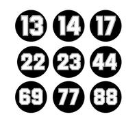Car Sticker Racing Number 13 17 19 21 23 69 77 In Circle Waterproof PVC Decal Stickers for Motorcycle Bumper Body Products Para Oficina(Black,20 X 20CM,Number 88)