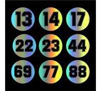 Car Sticker Racing Number 13 17 19 21 23 69 77 In Circle Waterproof PVC Decal Stickers for Motorcycle Bumper Body Products Para Oficina(Silver,20 X 20CM,Number 17)