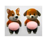 Car Stickers - Anti-Collision Dog Sticker | Silicone Cars Corner Decals | 2 Pieces Bumper Guard Protection Decoration For Automotive Door Vehicle Exterior Truck Home Wall Furniture Cabinet