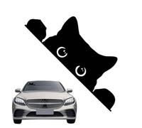 Car Stickers - Peeking Cat Automotive Decals, Funny Kitten Vehicle Graphic, Waterproof Vinyl Window Art, Bumper Helmet Laptop Accessory, Top Performance Automotive Gear, Sedan Truck Motorcycle Black